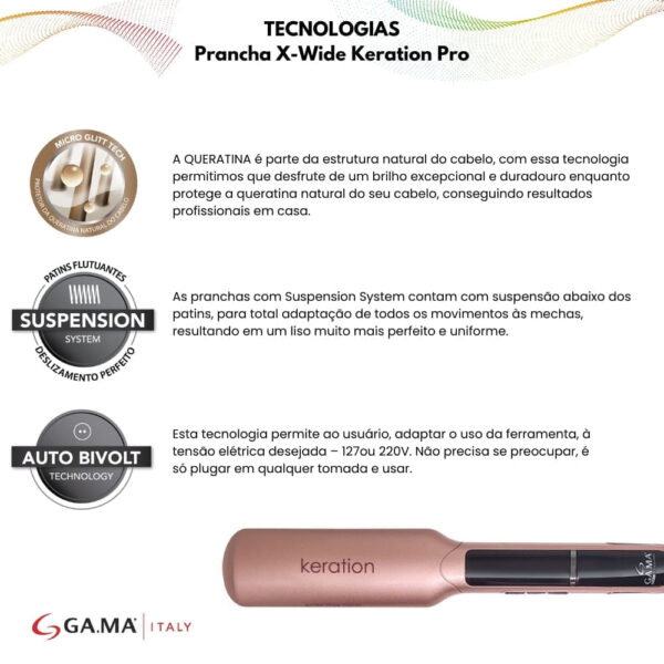 Prancha De Cabelo X-Wide Keration Pro Bivolt - Image 8